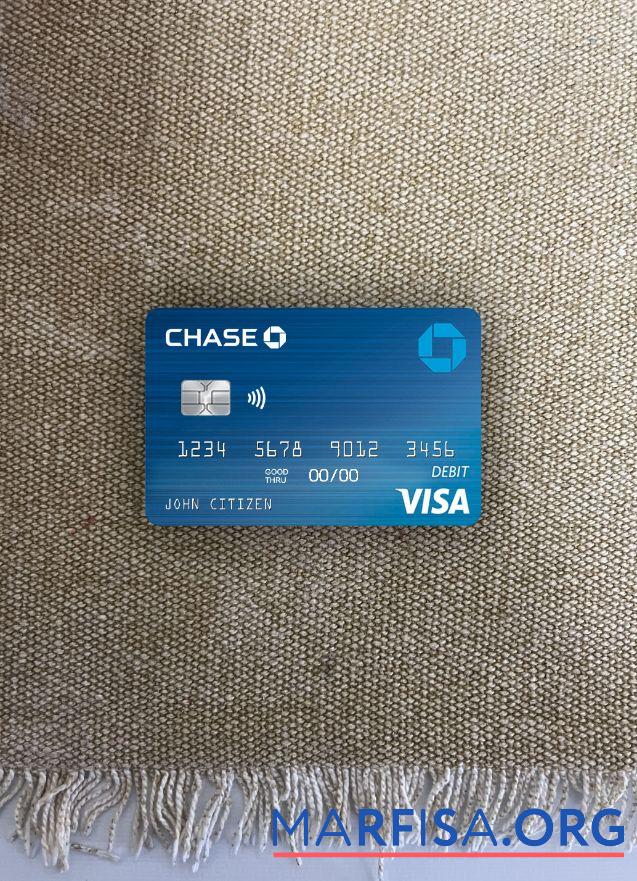 Realistic USA Chase bank visa debit card 2 photolook front template